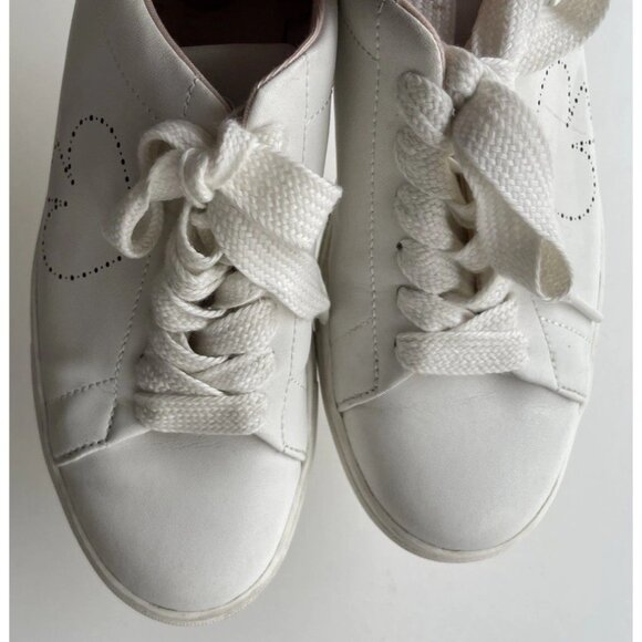 KATE SPADE Angelise White Gold Leather Lace Up Low Top Sneakers Size 8B - Picture 10 of 16